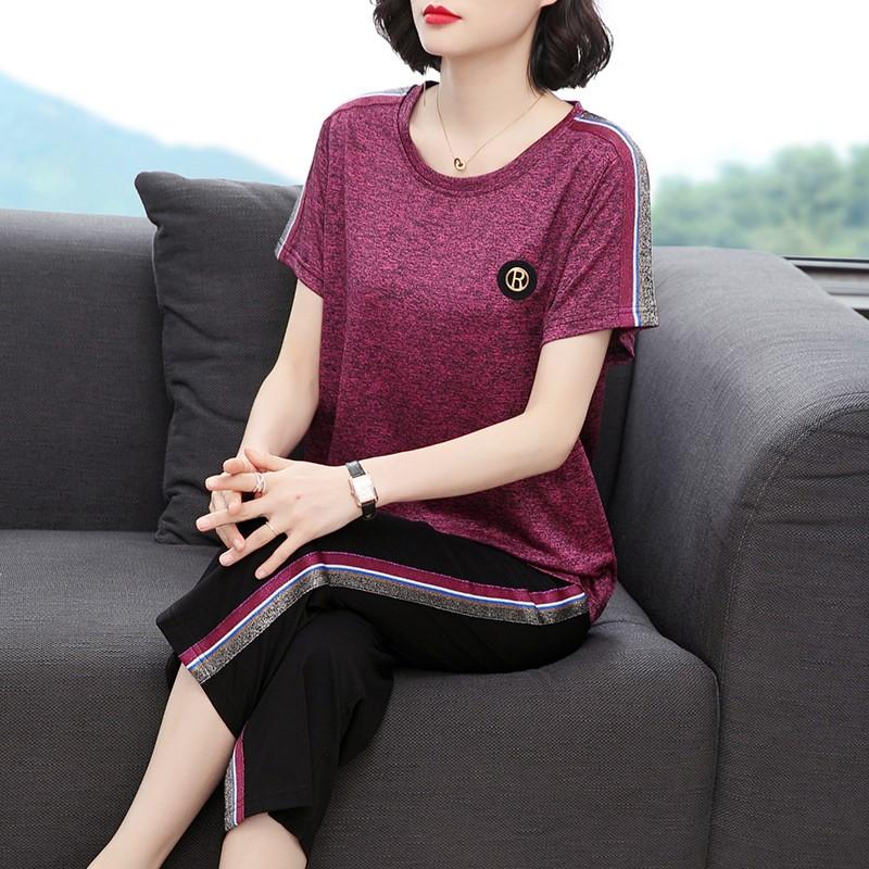 Bộ Đồ Thun Cotton Trung Niên Mềm Đẹp AB24 - Hàng Quảng Châu Cao Cấp