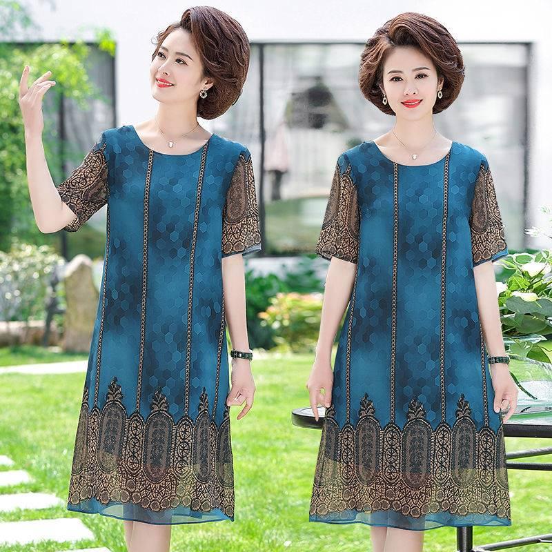 Đầm Voan Hoa Mềm Mát Cho Mẹ VH66 - Hàng Quảng Châu Cao Cấp