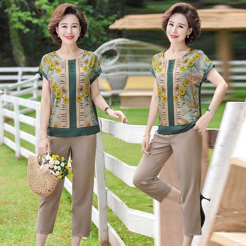 Bộ Đồ Trung Niên Đẹp Giản Dị Cho Mẹ AB35 - Hàng Quảng Châu Cao Cấp