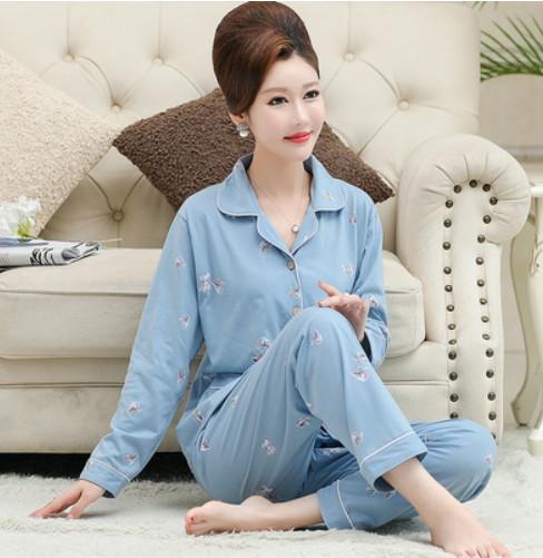 Bộ Đồ Pijama Trung Niên Thun Mềm Đẹp AB32 - Hàng Quảng Châu Cao Cấp