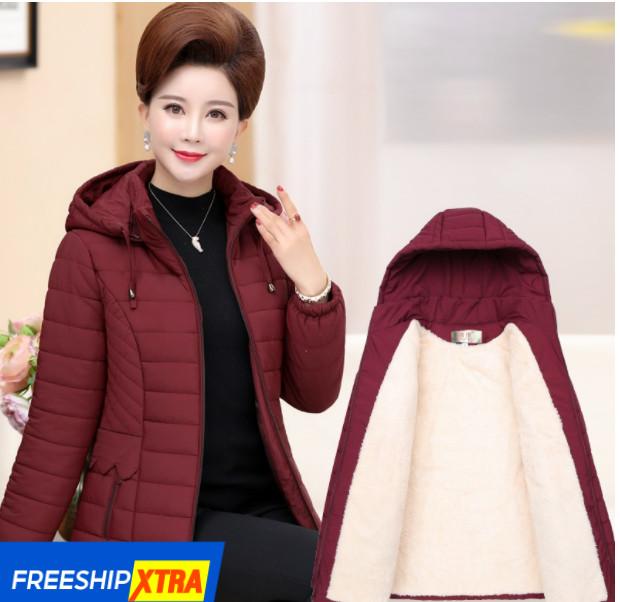 Áo Khoác Phao Trung Niên Đệm Bông Dày Đẹp AK29 - Hàng Quảng Châu Cao Cấp