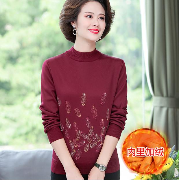  Áo Len Nữ Trung Niên Lót Bông Dày Ấm AL54 - Hàng Quảng Châu Cao Cấp