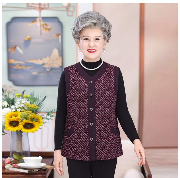  Áo Khoác Len Ghi Lê Cho Bà Cho Mẹ AL32 - Hàng Quảng Châu Cao Cấp