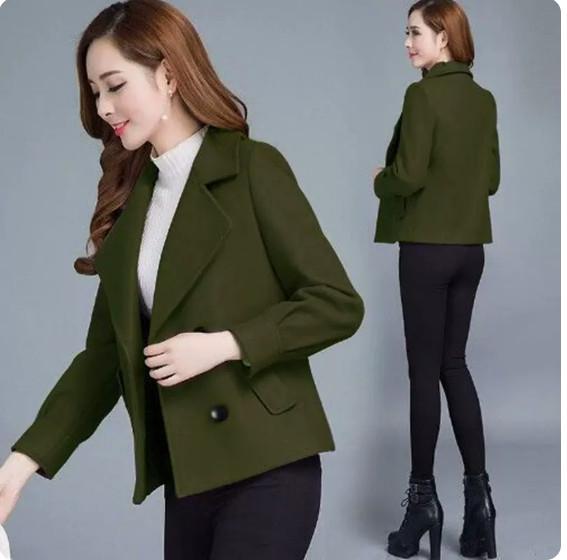 Áo Khoác Dạ Ngắn Nữ Thời Trang Giản Dị AD23 - Hàng Quảng Châu Cao Cấp