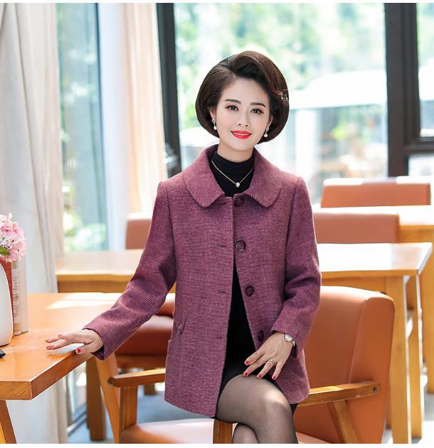 Áo Khoác Dạ Cho Mẹ Lịch Sự AD42 - Hàng Quảng Châu Cao Cấp