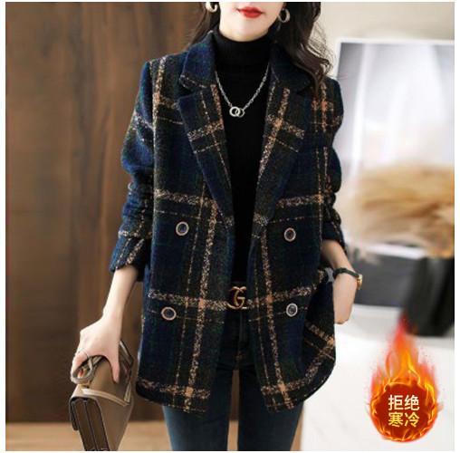  Áo Khoác Dạ Kẻ Sọc Cá Tính AD40 - Hàng Quảng Châu Cao Cấp