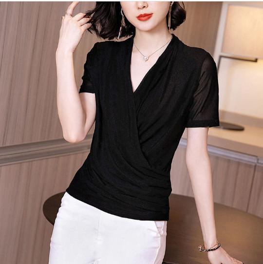 Áo Kiểu Hoa Che Bụng Mềm Đẹp SM74 - Hàng Quảng Châu Cao Cấp