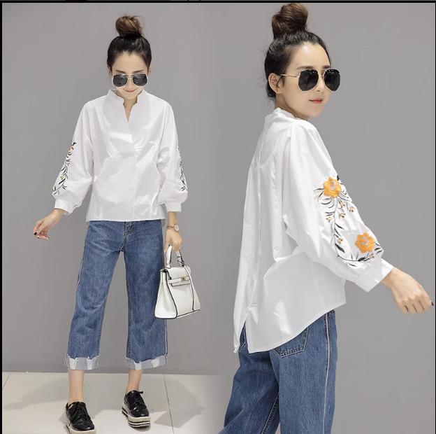  Áo Sơ Mi Nữ Thêu Hoa Thời Trang SM88 - Hàng Quảng Châu Cao Cấp