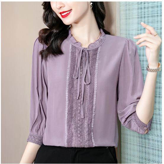 Áo Sơ Mi Lụa Công Sở Thanh Lịch SM36 - Hàng Quảng Châu Cao Cấp
