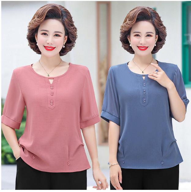 Áo Sơ Mi Nữ Mềm Mát Cho Mẹ Giản Dị SM20 - Hàng Quảng Châu Cao Cấp