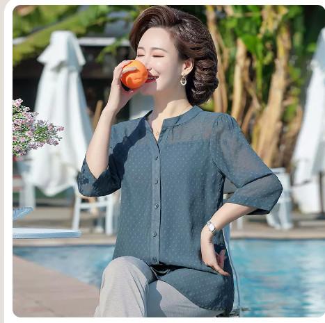 Áo Sơ Mi Cho Mẹ Giản Dị Mềm Đẹp SM17 - Hàng Quảng Châu Cao Cấp