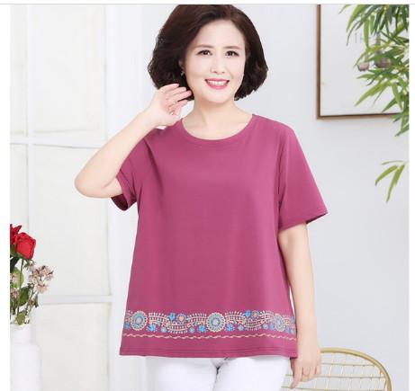 Áo Thun Ngắn Tay Họa Tiết Thời Trang Cho Mẹ SM34 - Hàng Quảng Châu Cao Cấp