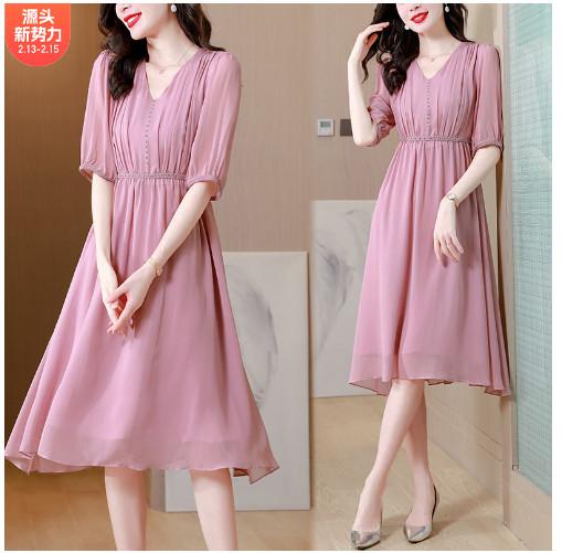 Đầm Voan Mềm Sang Trọng Lịch Sự VH47 - Hàng Quảng Châu Cao Cấp