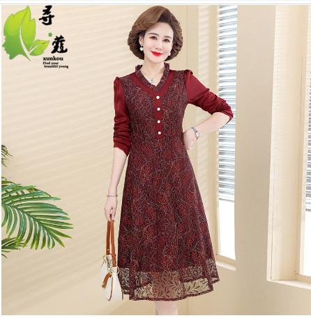 Đầm Hoa Dạ Tiệc Cưới Cho Mẹ Trung Niên VH70 - Hàng Quảng Châu Cao Cấp