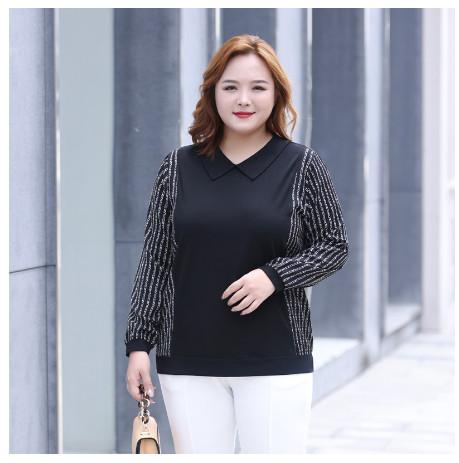  Áo Thun Sơ Mi Dài Tay Lịch Sự Cho Mẹ Béo SM03 - Hàng Quảng Châu Cao Cấp