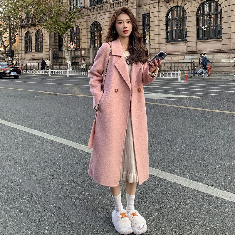 Áo Khoác Cashmere Hai Mặt Dáng Dài Thanh Lịch Cho Nữ AD07 - Hàng Quảng Châu Cao Cấp