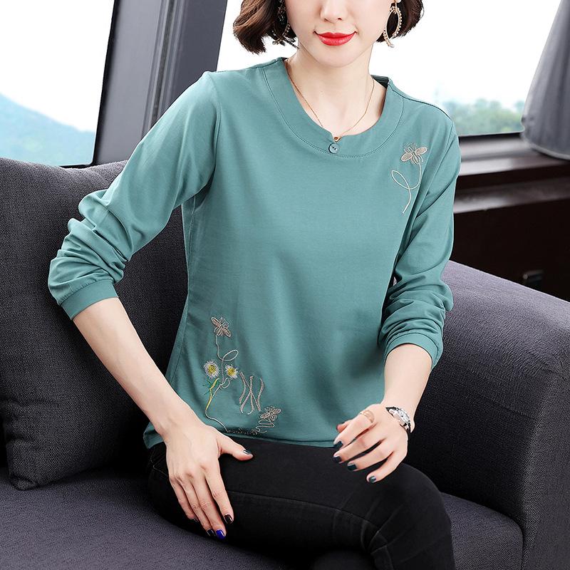 Áo Thun Cotton Trung Niên Dài Tay Mềm Đẹp SM92 - Hàng Quảng Châu Cao Cấp