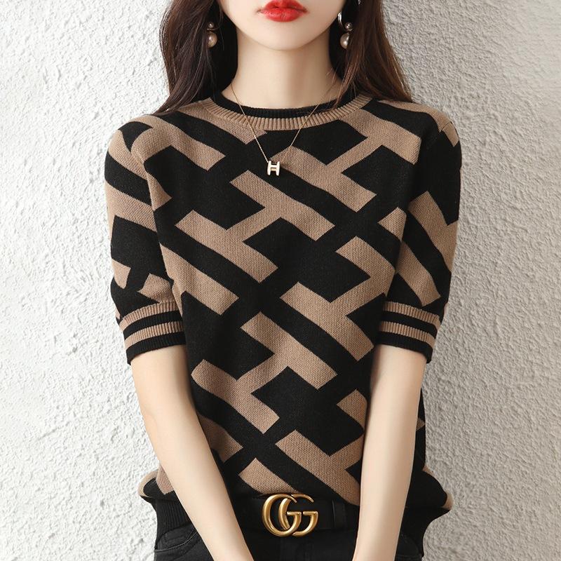 Áo Len Cotton Chữ Cho Nữ Thời Trang AL07 - Hàng Quảng Châu Cao Cấp