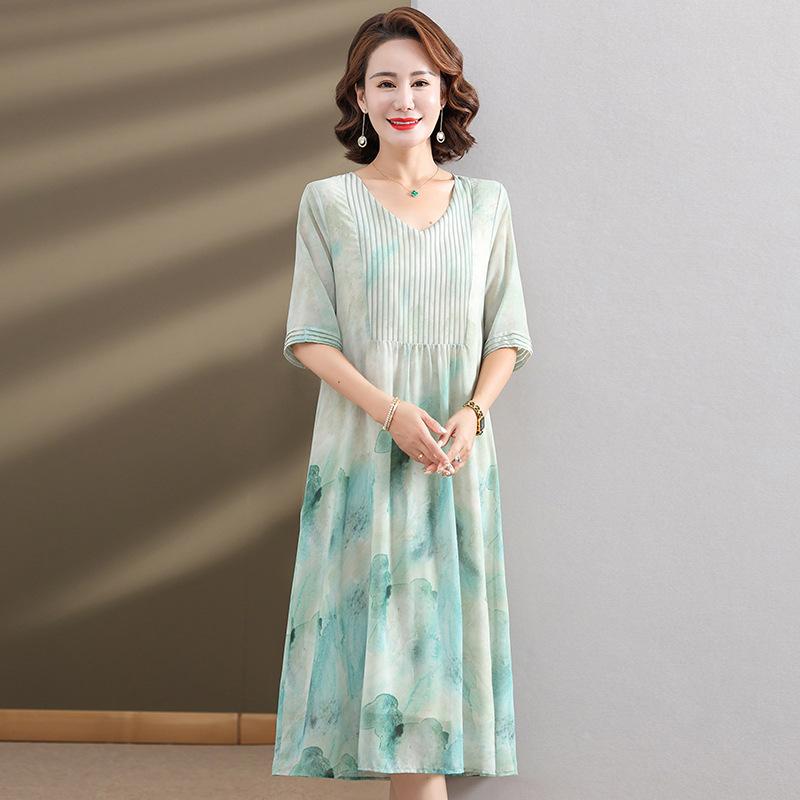 Đầm Voan Thanh Lịch Cho Mẹ VH104 - Hàng Quảng Châu Cao Cấp